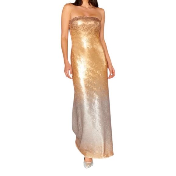 Size M SHOW ME YOUR MUMU Taylor Tube dress  in Gold Ombre - Picture 1 of 10